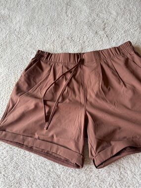 ZYIA Rust Brown Athletic Drawstring Shorts
